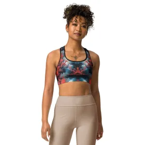Sports Bra - Ethereal Crimson Flow - Light