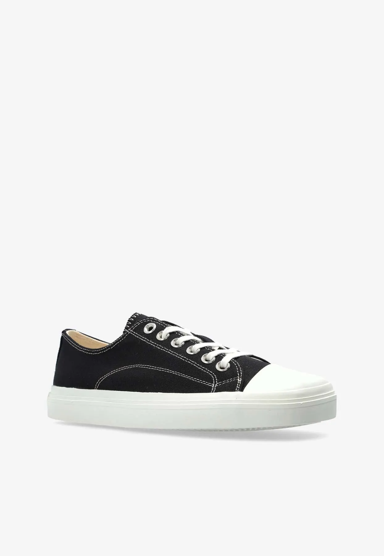 Square-Toe Canvas Sneakers