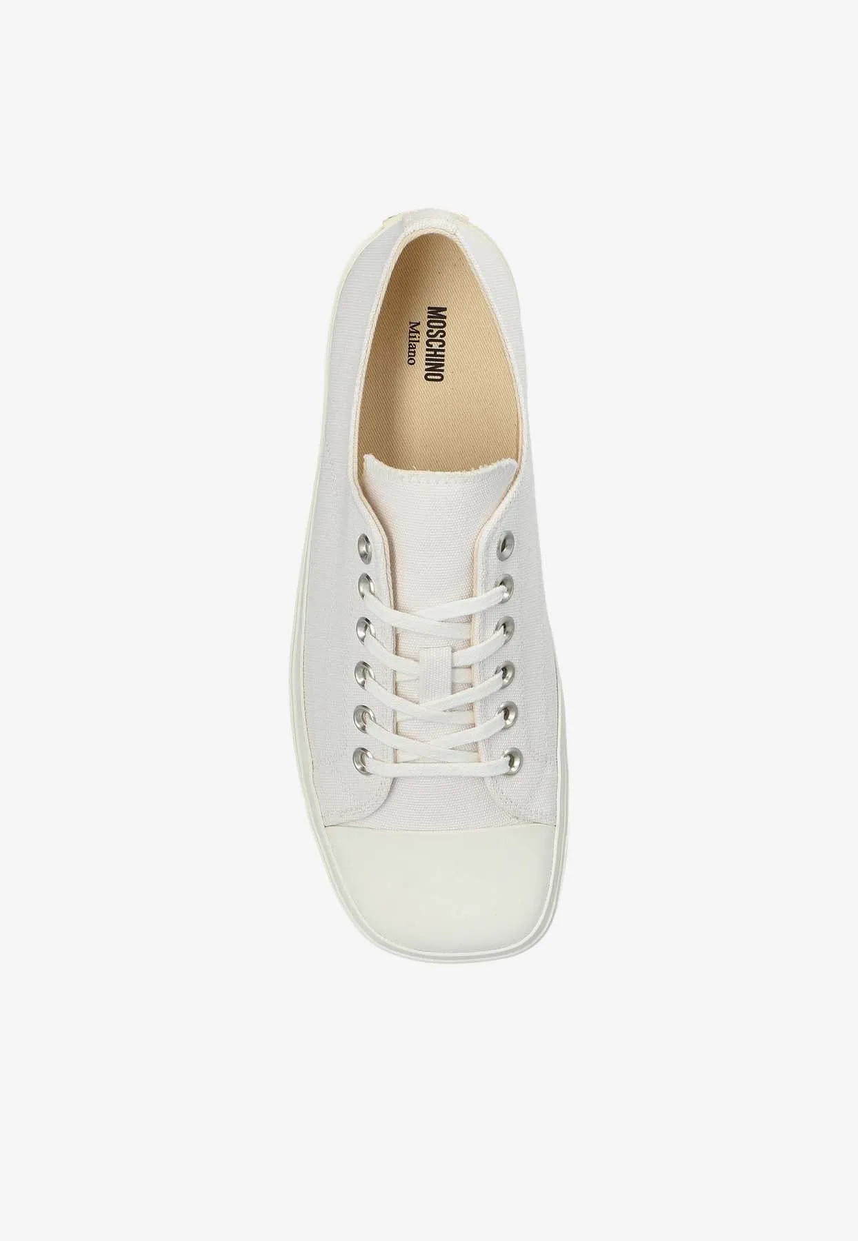 Square-Toe Canvas Sneakers