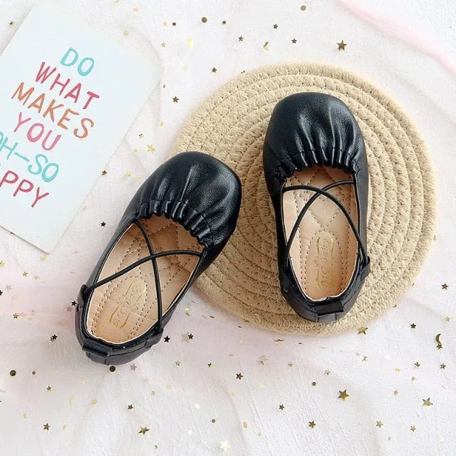 Square Toe Flat Girl Shoes