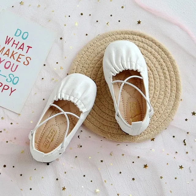 Square Toe Flat Girl Shoes