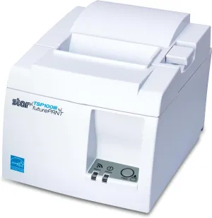 Star Micronics TSP143IIIU USB Thermal Receipt Printer with Device and Mfi USB Ports, Auto-cutter, and Internal Power Supply - White