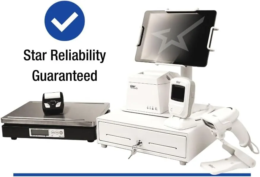 Star Micronics TSP143IIIU USB Thermal Receipt Printer with Device and Mfi USB Ports, Auto-cutter, and Internal Power Supply - White
