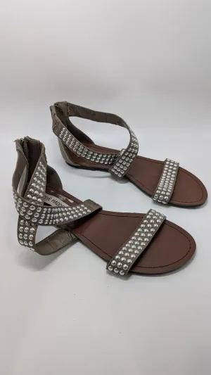 Steve Madden Light Brown Embellished Sandals