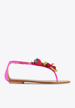 Strawberry Punch Flat Sandals