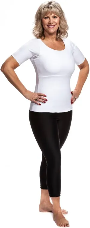 Style 915 Compression T-Shirt, Double Fabric Layer, Full Torso Compression for Underarm, Upper Chest, Abdomen, Back