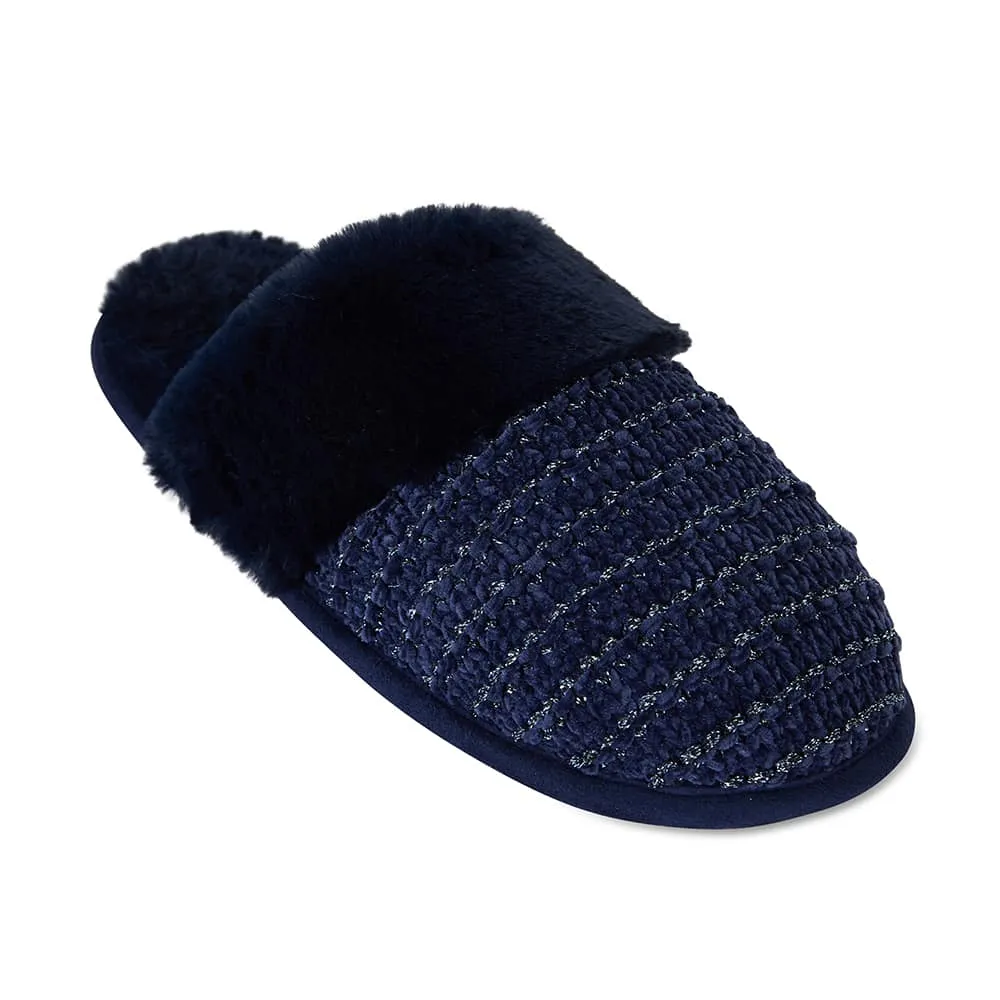 Suri Slipper in Navy Fabric