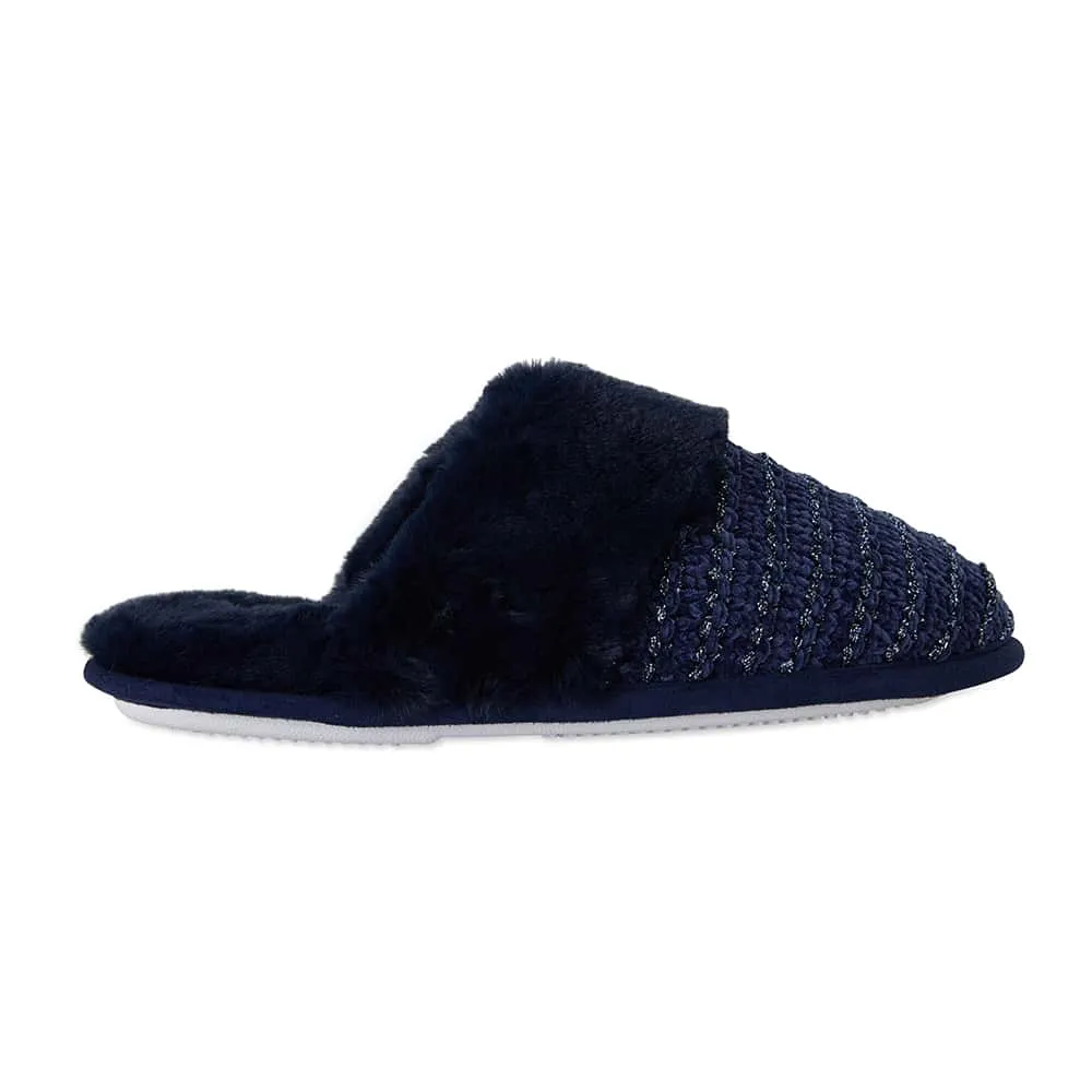 Suri Slipper in Navy Fabric