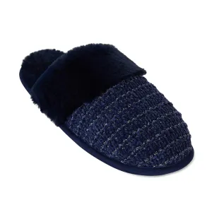 Suri Slipper in Navy Fabric