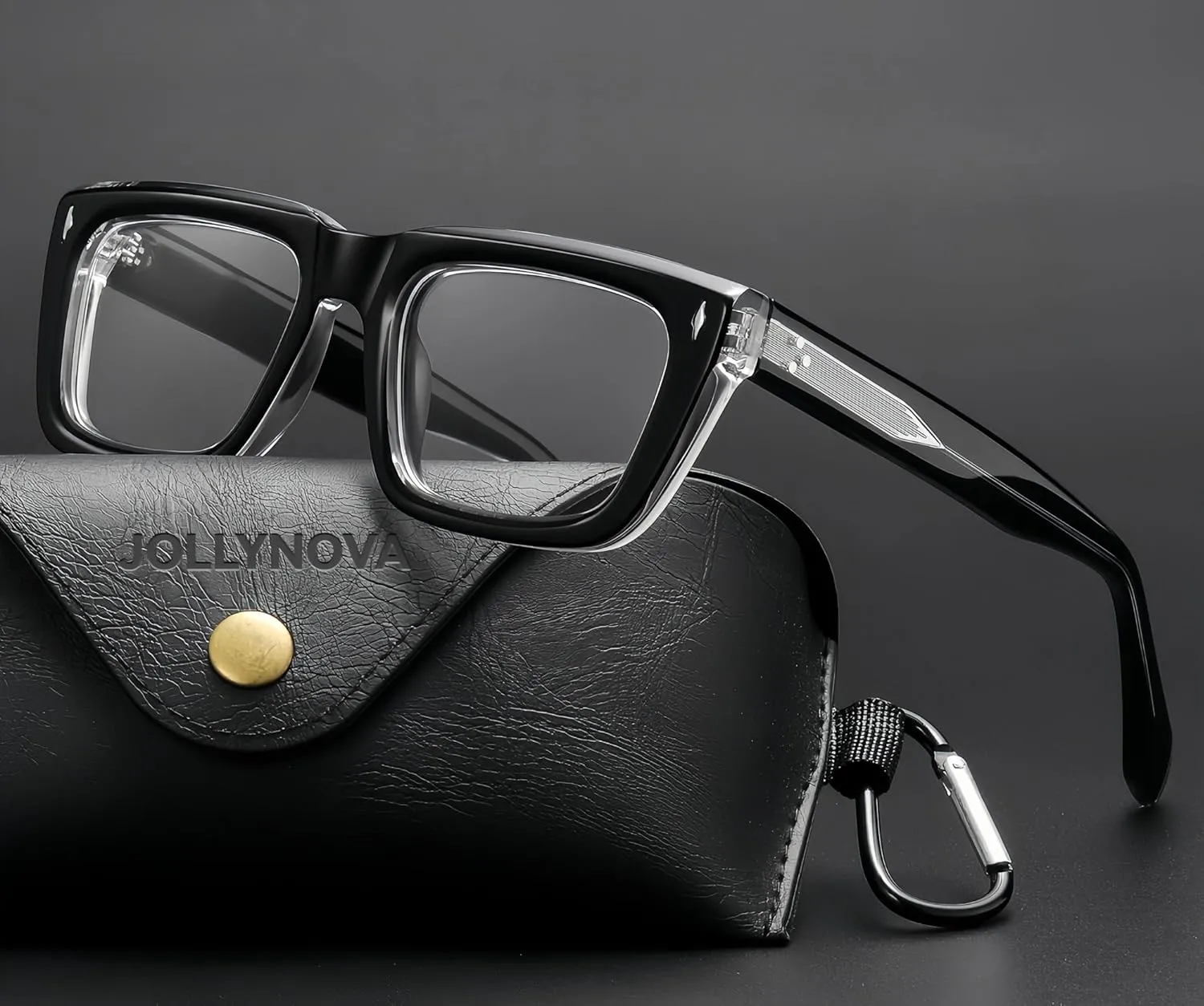 Sutton Retro Rectangle Acetate Thick Glasses Frame Prescription Optical Eyewear for Women Men 53-21-148mm