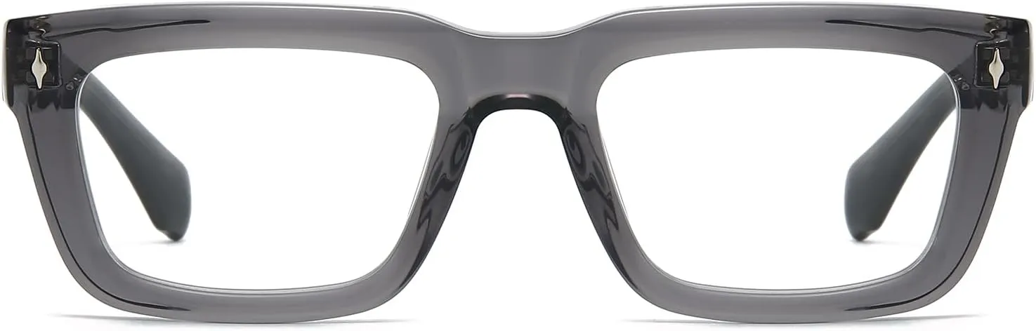 Sutton Retro Rectangle Acetate Thick Glasses Frame Prescription Optical Eyewear for Women Men 53-21-148mm