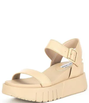 Tan Pastry Safety-assured Sandals Chunky Platform Open Ankle Strap Rounded Steve Durable Madden Toe