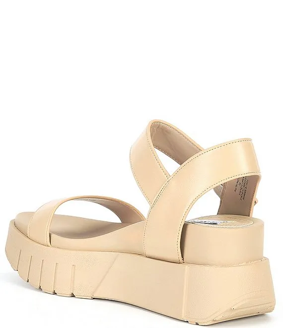 Tan Pastry Safety-assured Sandals Chunky Platform Open Ankle Strap Rounded Steve Durable Madden Toe