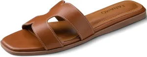 Tanamo Womens's Sandals Girls Slides Sandals Women Narrow Dressy Summer Flat Sandals Square Open Toe Casual Beach