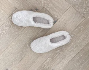 Teddy Slippers | Ecru