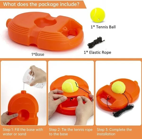 Tennis Trainer Rebound Ball with String Self Tennis Ball with String Solo Tennis Trainer Set Cricket Trainer Rebound Ball with Rope Fill Sand Water