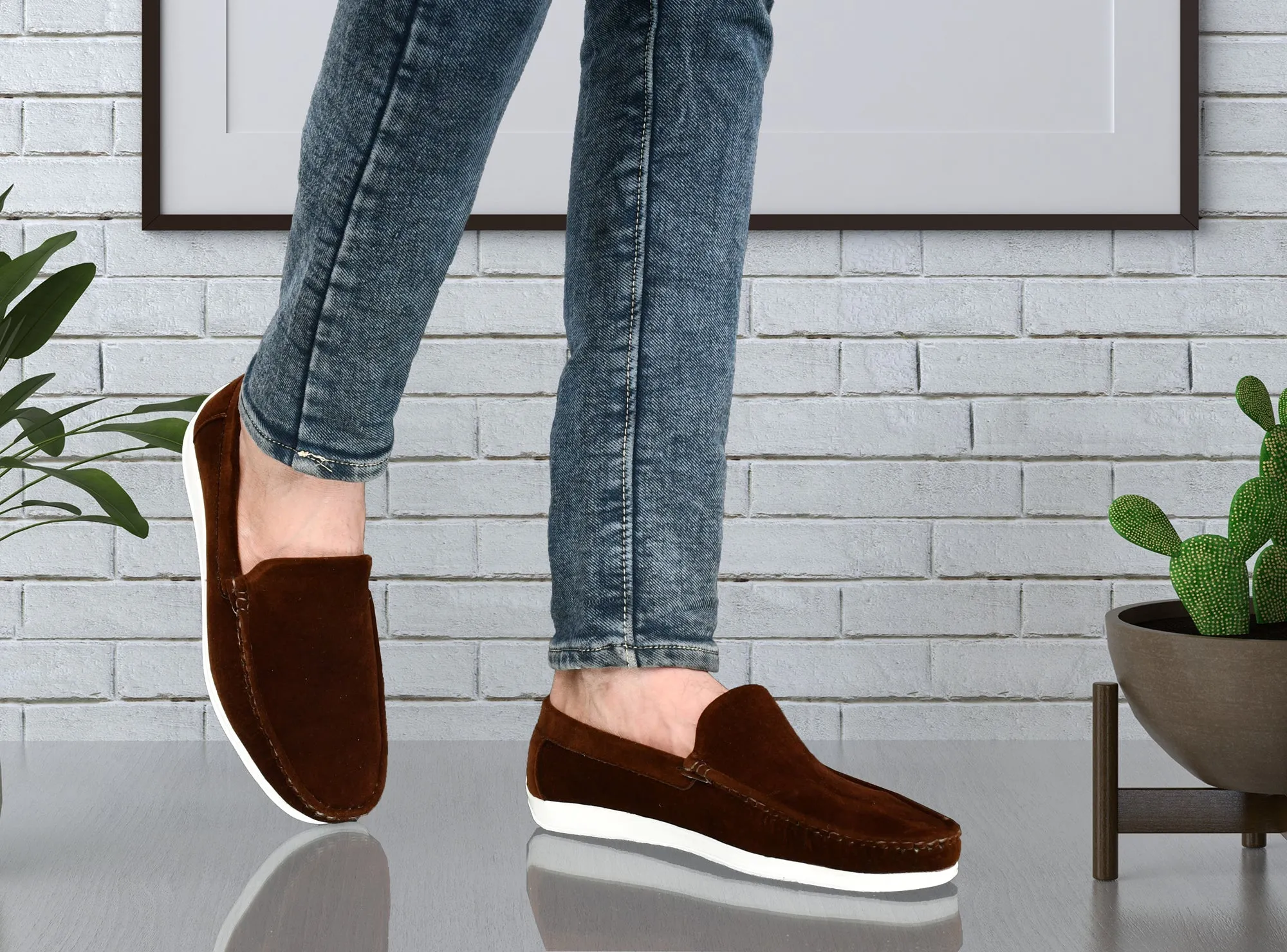 Velvet Classic Pull-on Loafer for Men  Coffee