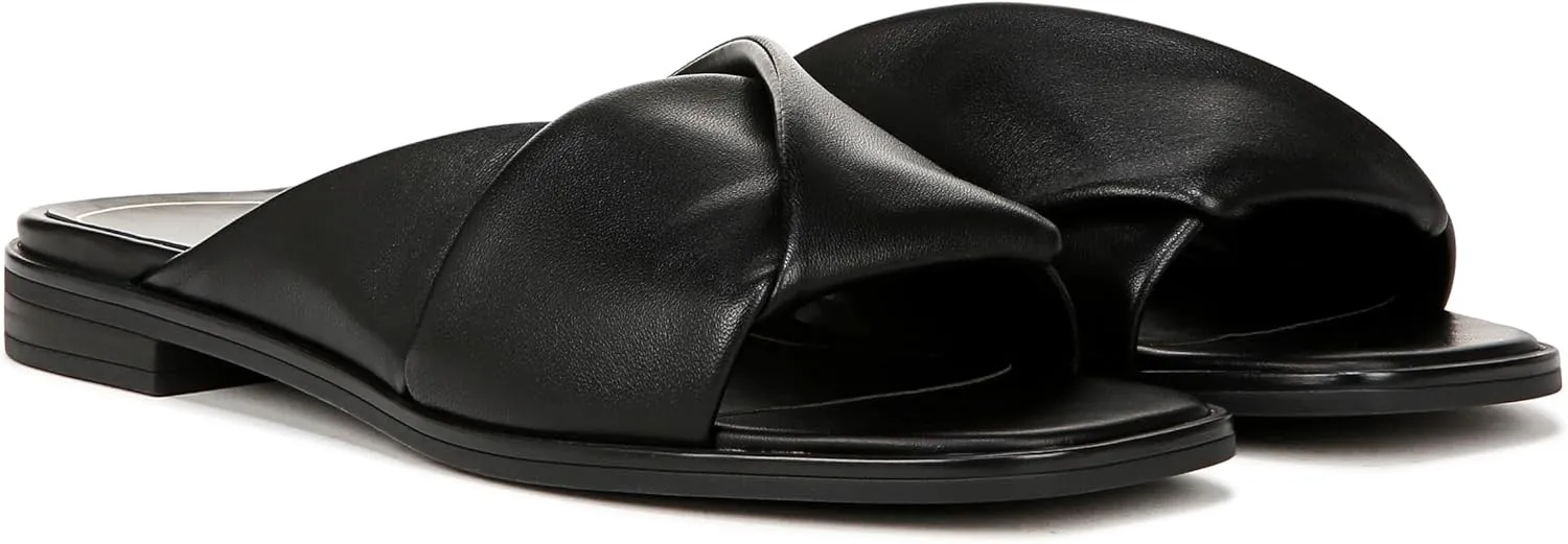 Vionic Women's Poppy Miramar Slide Comfortable Flat Sandals- Supportive Dressy Sandals Comfort Shoes That Includes a Concealed Orthotic Insole Sizes 5-12