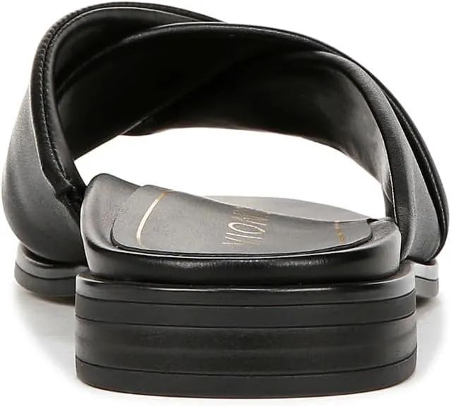 Vionic Women's Poppy Miramar Slide Comfortable Flat Sandals- Supportive Dressy Sandals Comfort Shoes That Includes a Concealed Orthotic Insole Sizes 5-12