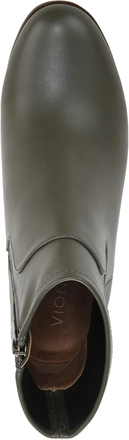 Vionic Women's Whistler Ronan Stretchy Waterproof Ankle Boot-Supportive Ladies Block Heel Boots That Include Three-Zone Comfort with Orthotic Insole Arch Support, Medium Fit Sizes 5-11