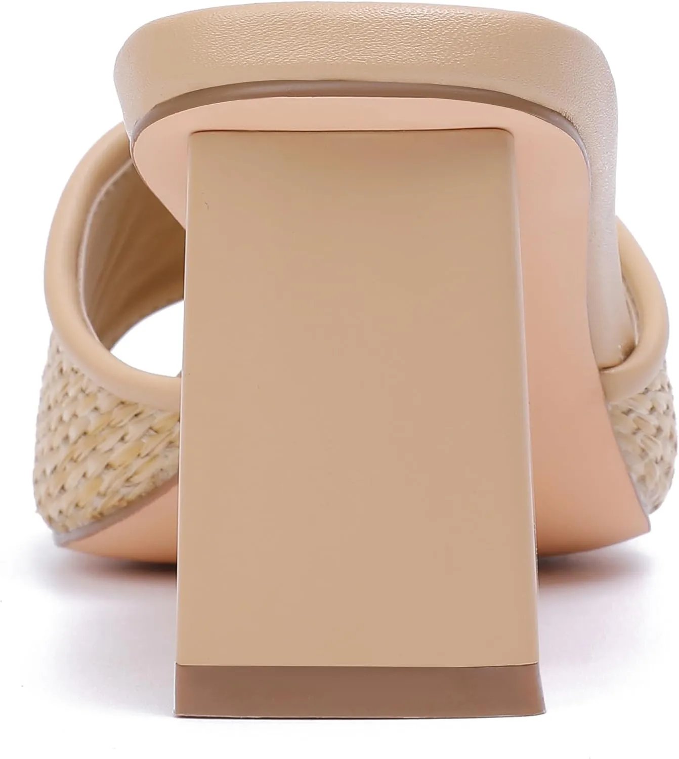 vivianly Womens Clear Heels Sandals Transparent Chunky Heels Backless Open Toe Slip on Mules Heeled Slipper Dress Shoes