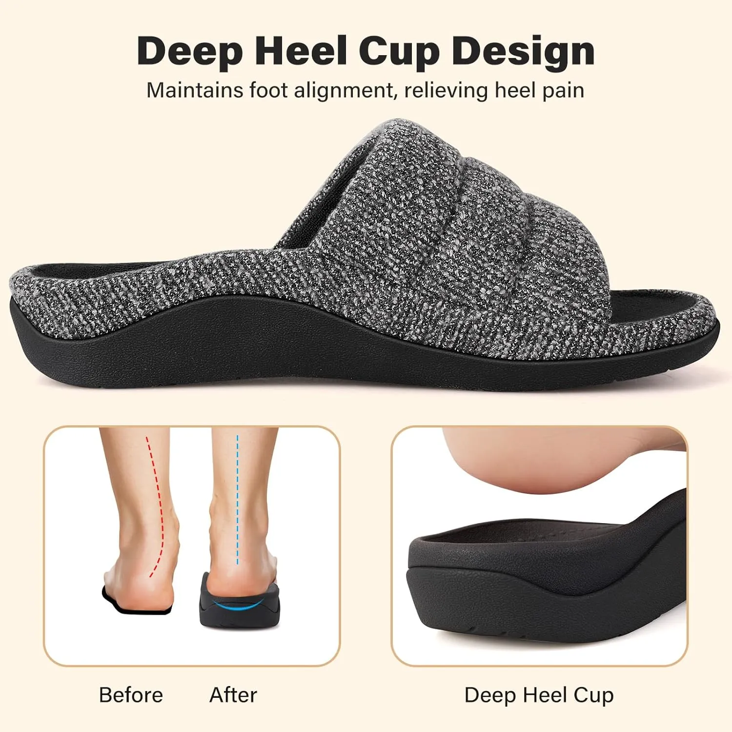 V.Step Women men orthopedic slipeprs