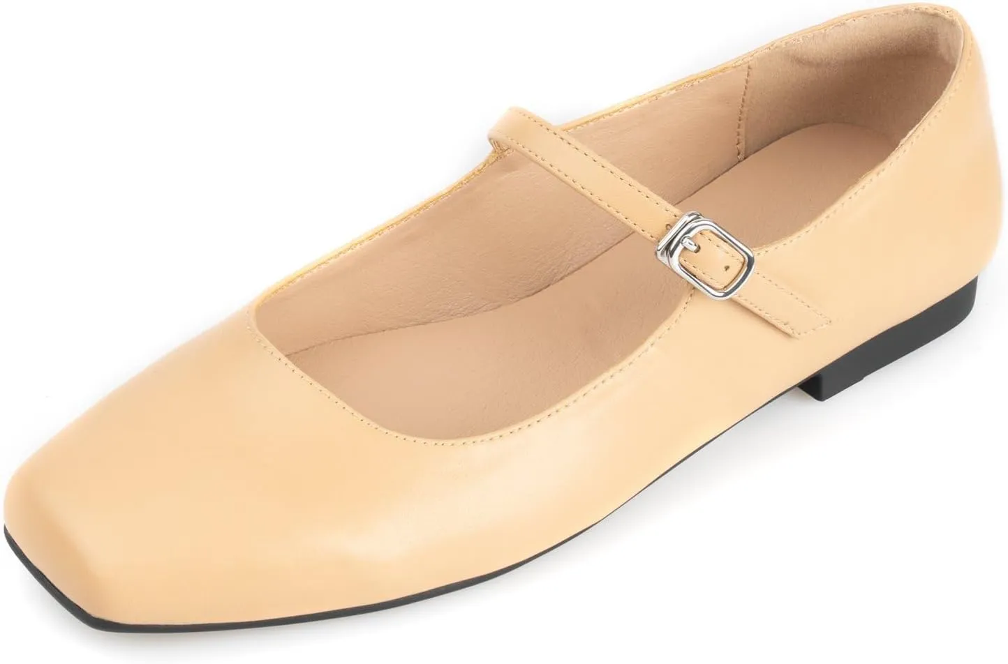 Women Mary Jane Shoes,Slip On Ankle Strap Dress Flat Shoes