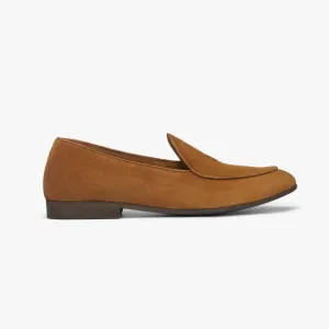 Women's Cognac Suede Milano Loafer From Del Toro Shoes