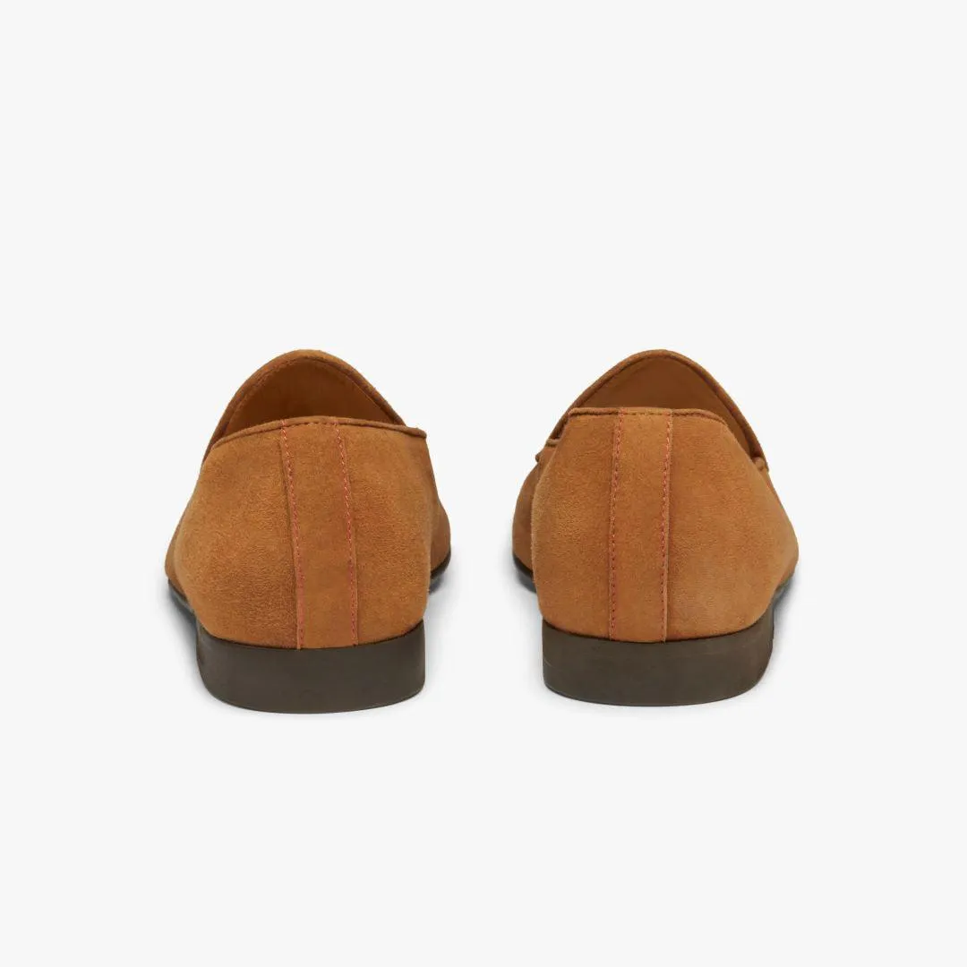 Women's Cognac Suede Milano Loafer From Del Toro Shoes