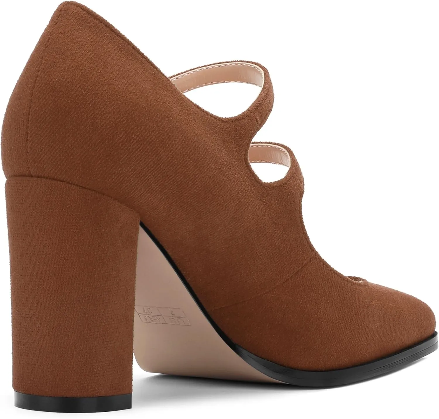 Women's Mary Jane Single Shoes, High Heeled Close Toe Pumps for Women, Comfortable Square Toe Dress Wedding Shoes