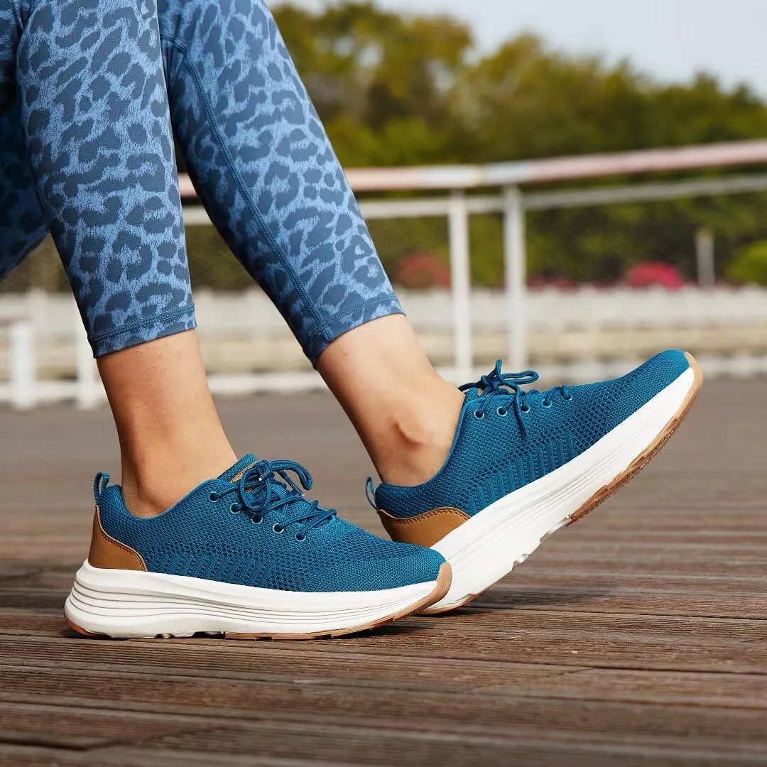 Women's Orthopedic Fashion Sneakers for Plantar Fasciitis: Flat Feet Supportive Cushioned Walking Shoes with Arch Support, Orthotic Soft Casual Sneakers for Ankle and Foot Pain Relief