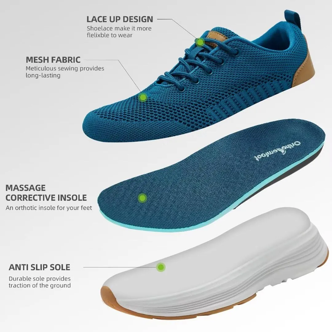 Women's Orthopedic Fashion Sneakers for Plantar Fasciitis: Flat Feet Supportive Cushioned Walking Shoes with Arch Support, Orthotic Soft Casual Sneakers for Ankle and Foot Pain Relief