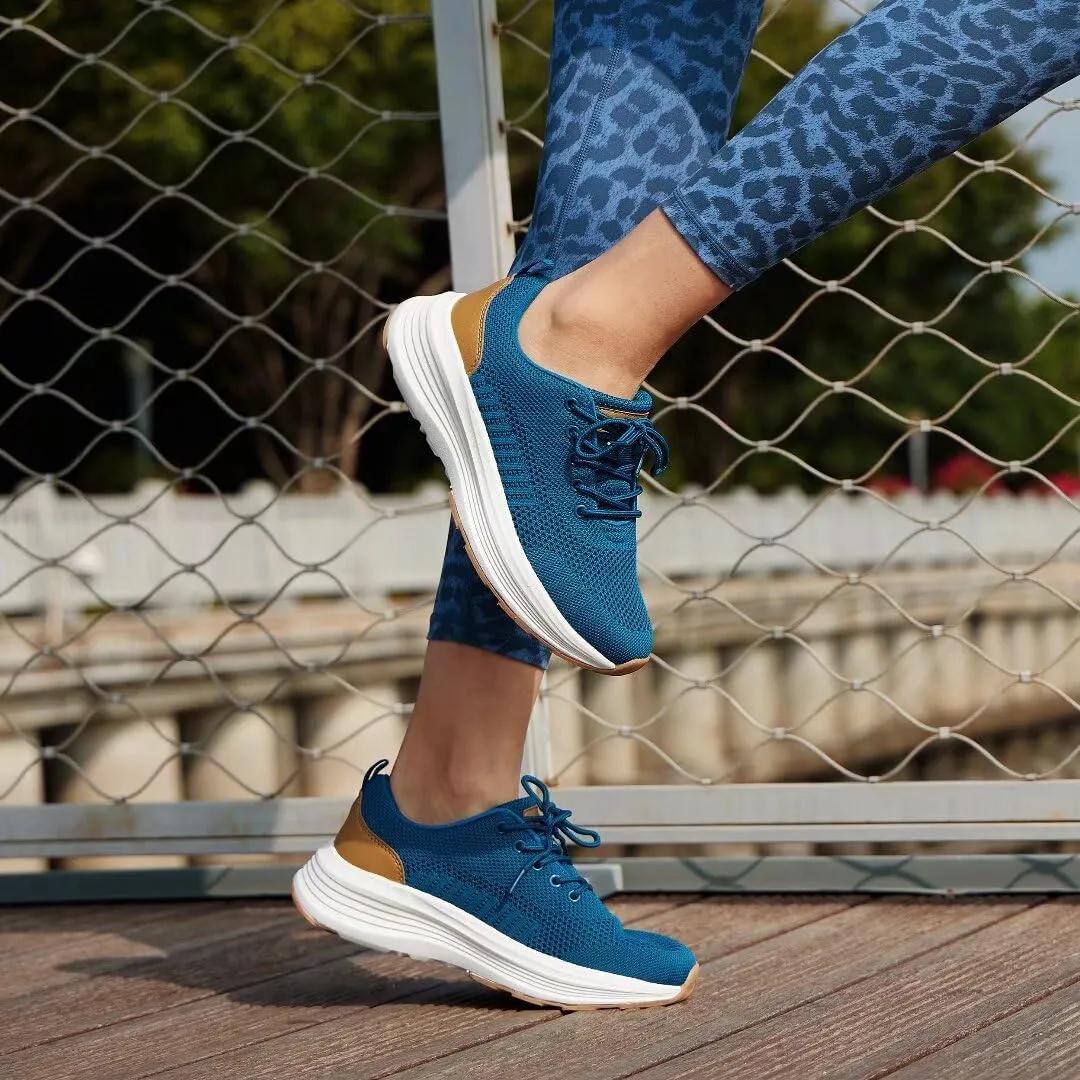 Women's Orthopedic Fashion Sneakers for Plantar Fasciitis: Flat Feet Supportive Cushioned Walking Shoes with Arch Support, Orthotic Soft Casual Sneakers for Ankle and Foot Pain Relief