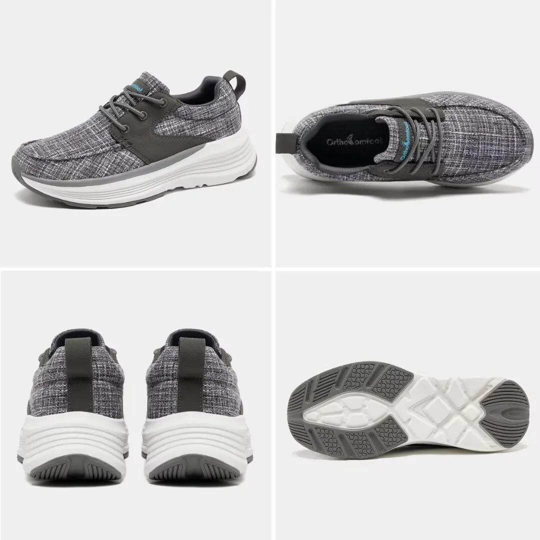 Women's Orthopedic Fashion Sneakers for Plantar Fasciitis: Flat Feet Supportive Cushioned Walking Shoes with Arch Support, Orthotic Soft Casual Sneakers for Ankle and Foot Pain Relief