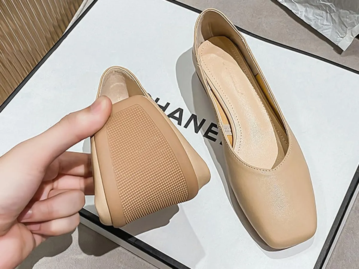 Women's Pumps Shoes Platform Low Heels Square Toe Chunky Heels Leather Solid Granny Walk Shoes Mid Heel Closed Toe Block Heels Soft-Soled Slip Ons Loafer Anti-slip Dress Shoes Casual Office Party