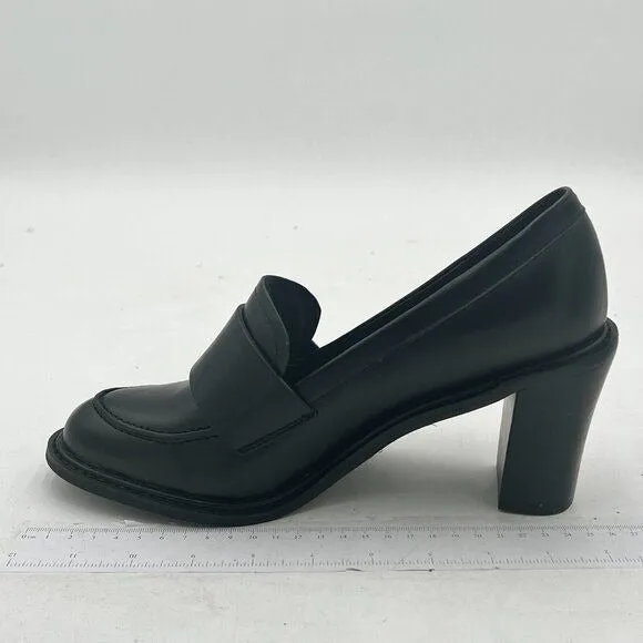YDN Women Chic Round Toe Loafer Pumps Chunky Block Mid Heels Slip On Comfortable