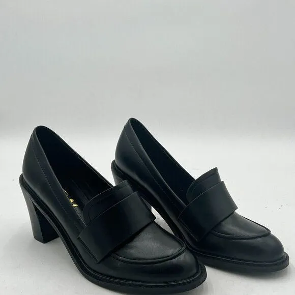 YDN Women Chic Round Toe Loafer Pumps Chunky Block Mid Heels Slip On Comfortable